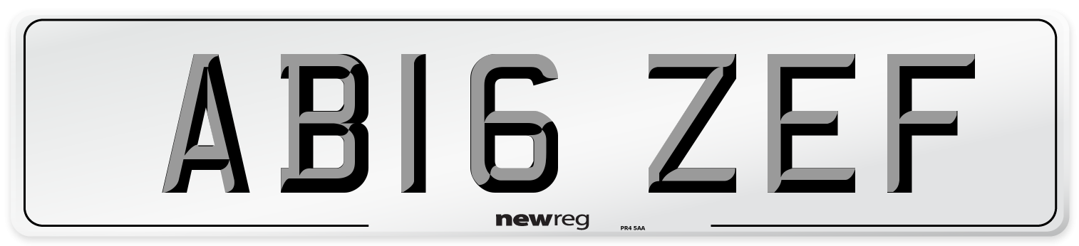AB16 ZEF Number Plate from New Reg